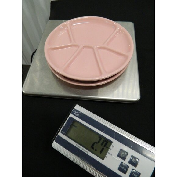 Williams Sonoma Varages France Appetizer Fondue Plate Set 3 Thick Pink Pastel - Picture 7 of 10